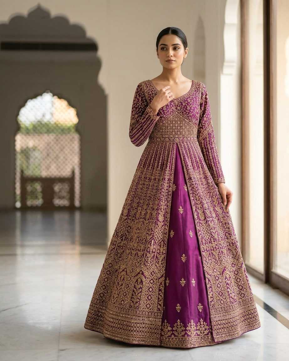 YNF Wholesale Premium Silk Anarkali Gown KESH579 | Surat Manufacturer