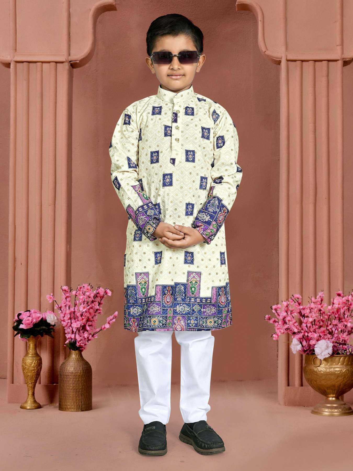 YNF Wholesale Rayon Boys Kurta Pyjama KESH620 VEDA | Surat Manufacturer