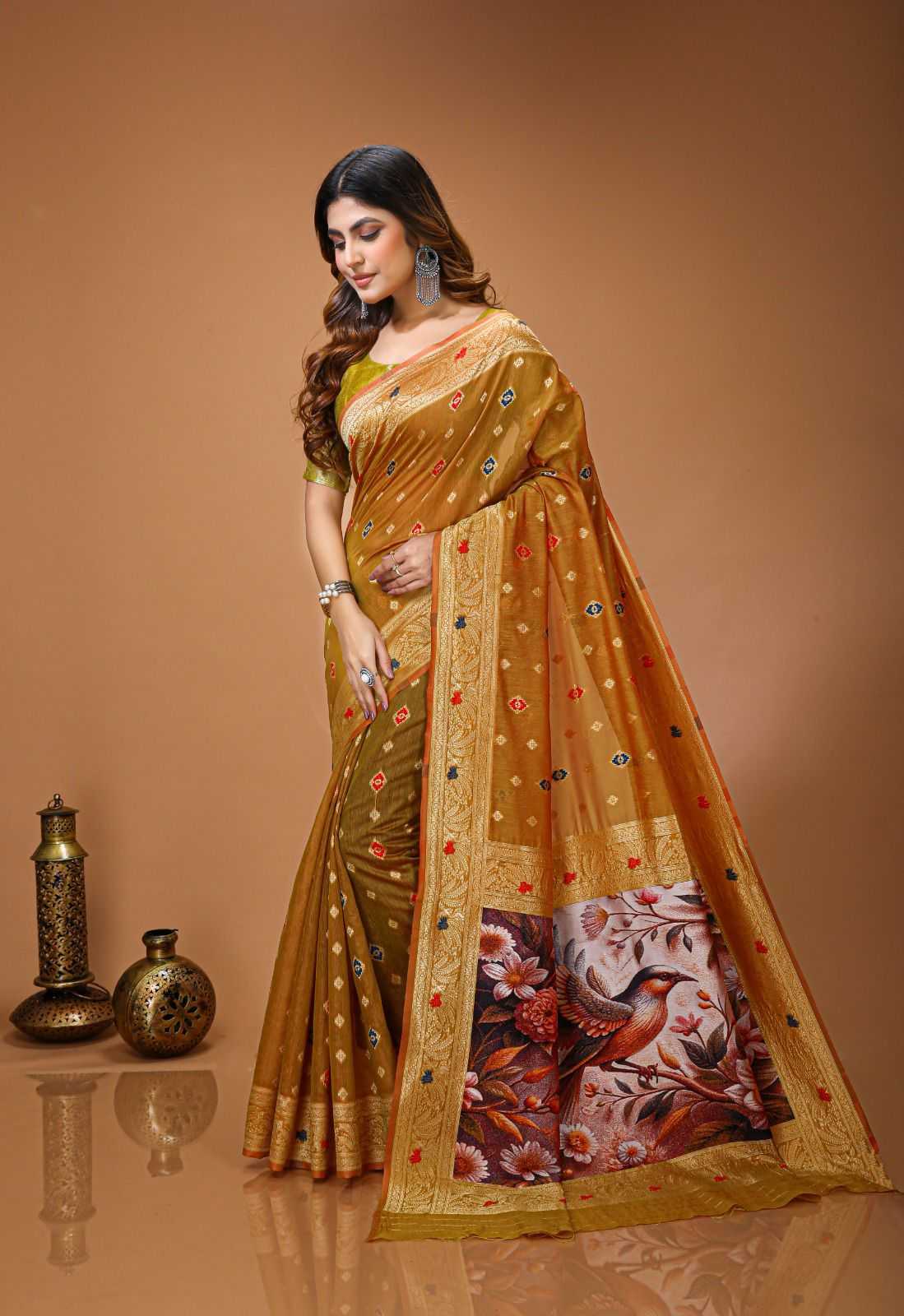 YNF Wholesale Silk Cotton Fancy Sarees KESH577 CM-SPAN 3D | Surat Manufacturer