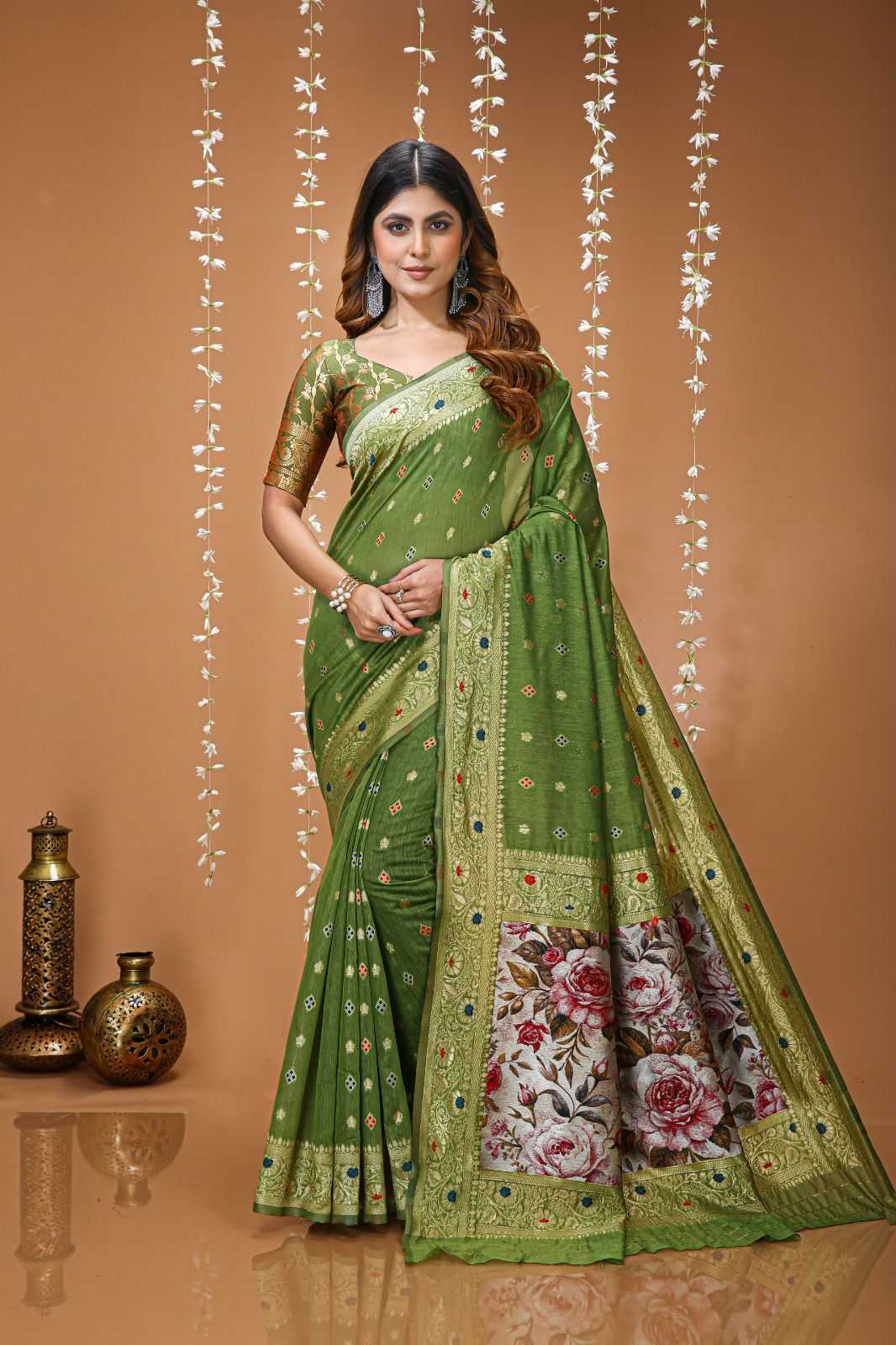 YNF Wholesale Silk Cotton Fancy Sarees KESH577 CM-SPAN 3D | Surat Manufacturer