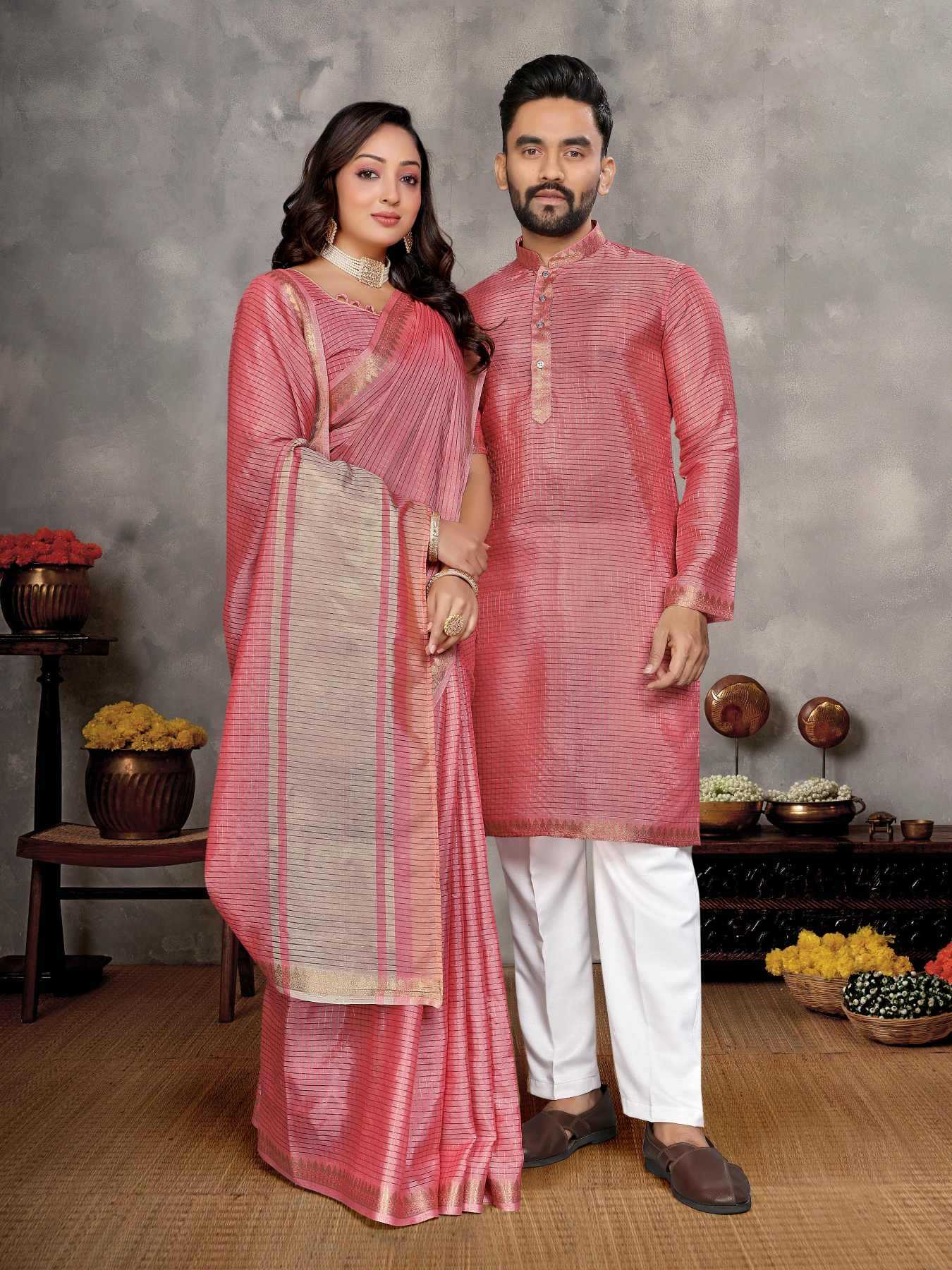 YNF Wholesale Silk Couple Matching Ethnic Outfits KESH620 Man~Mohini-2 | Surat Manufacturer