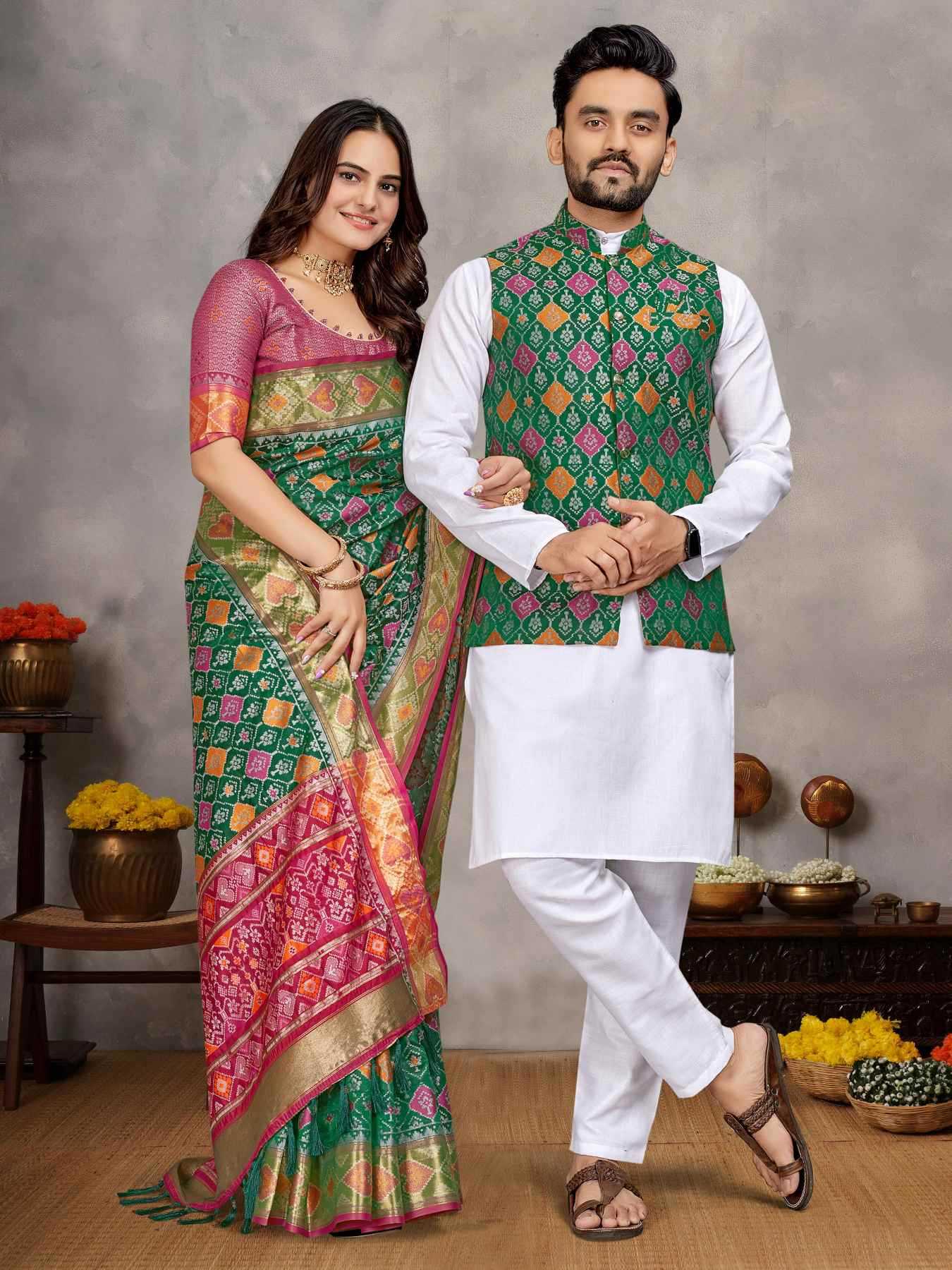 YNF Wholesale Silk Couple Matching Ethnic Outfits KESH620 MOH-MAYA-1 | Surat Manufacturer