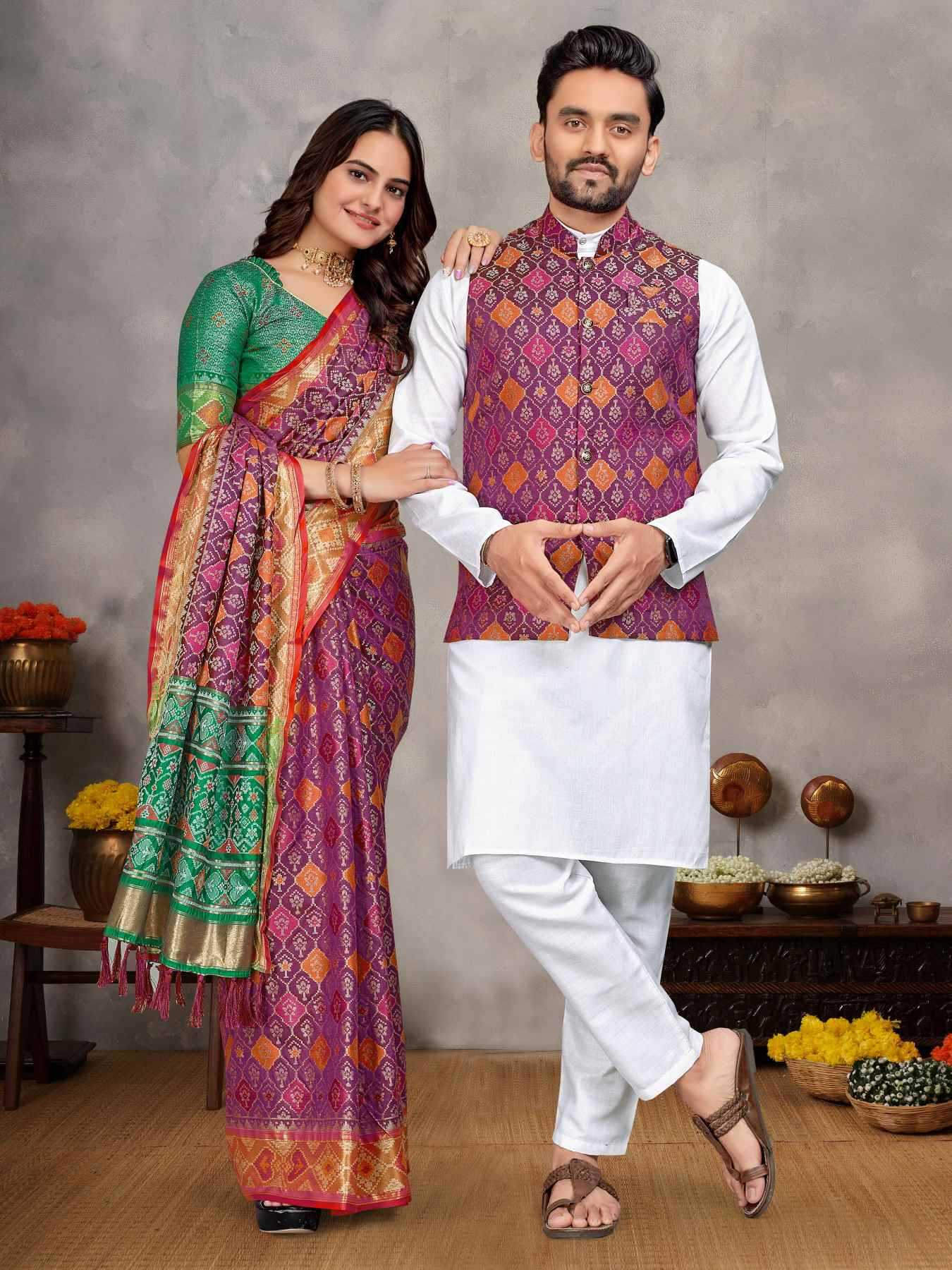 YNF Wholesale Silk Couple Matching Ethnic Outfits KESH620 MOH-MAYA-1 | Surat Manufacturer
