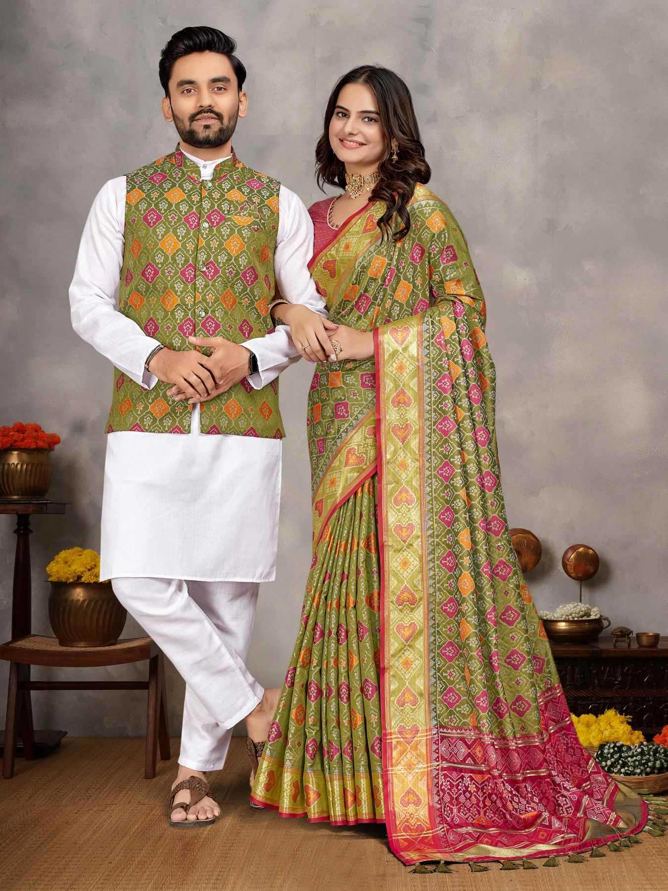 YNF Wholesale Silk Couple Matching Ethnic Outfits KESH620 MOH-MAYA-1 | Surat Manufacturer