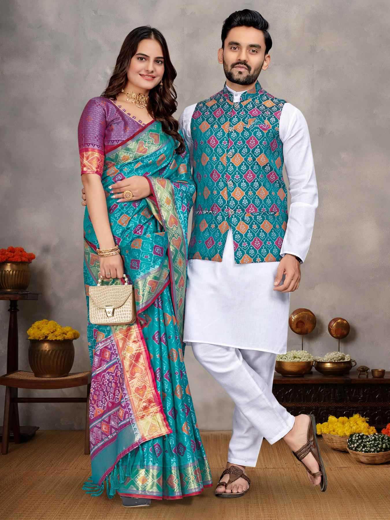 YNF Wholesale Silk Couple Matching Ethnic Outfits KESH620 MOH-MAYA-1 | Surat Manufacturer