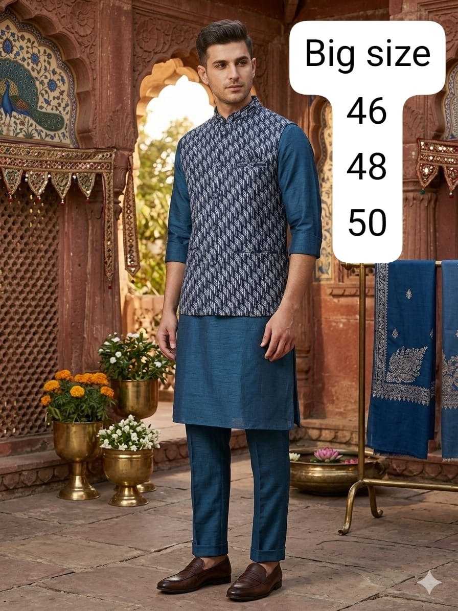 YNF Wholesale Silk Mens Kurta Pyjama KESH650 Koti | Surat Manufacturer