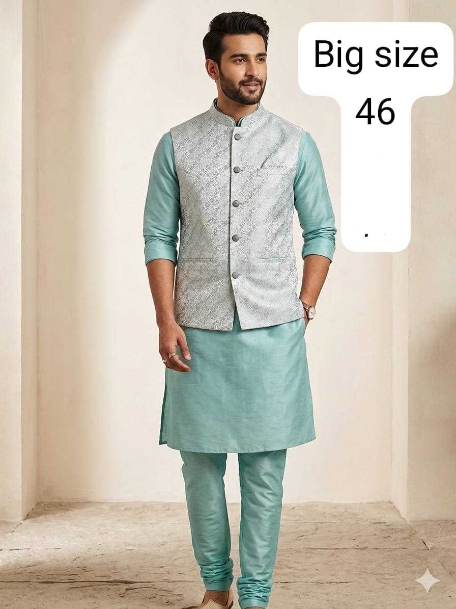 YNF Wholesale Silk Mens Kurta Pyjama KESH650 Koti | Surat Manufacturer