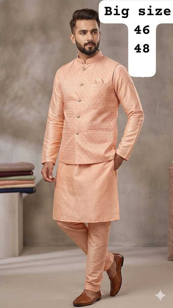YNF Wholesale Silk Mens Kurta Pyjama KESH650 Koti | Surat Manufacturer