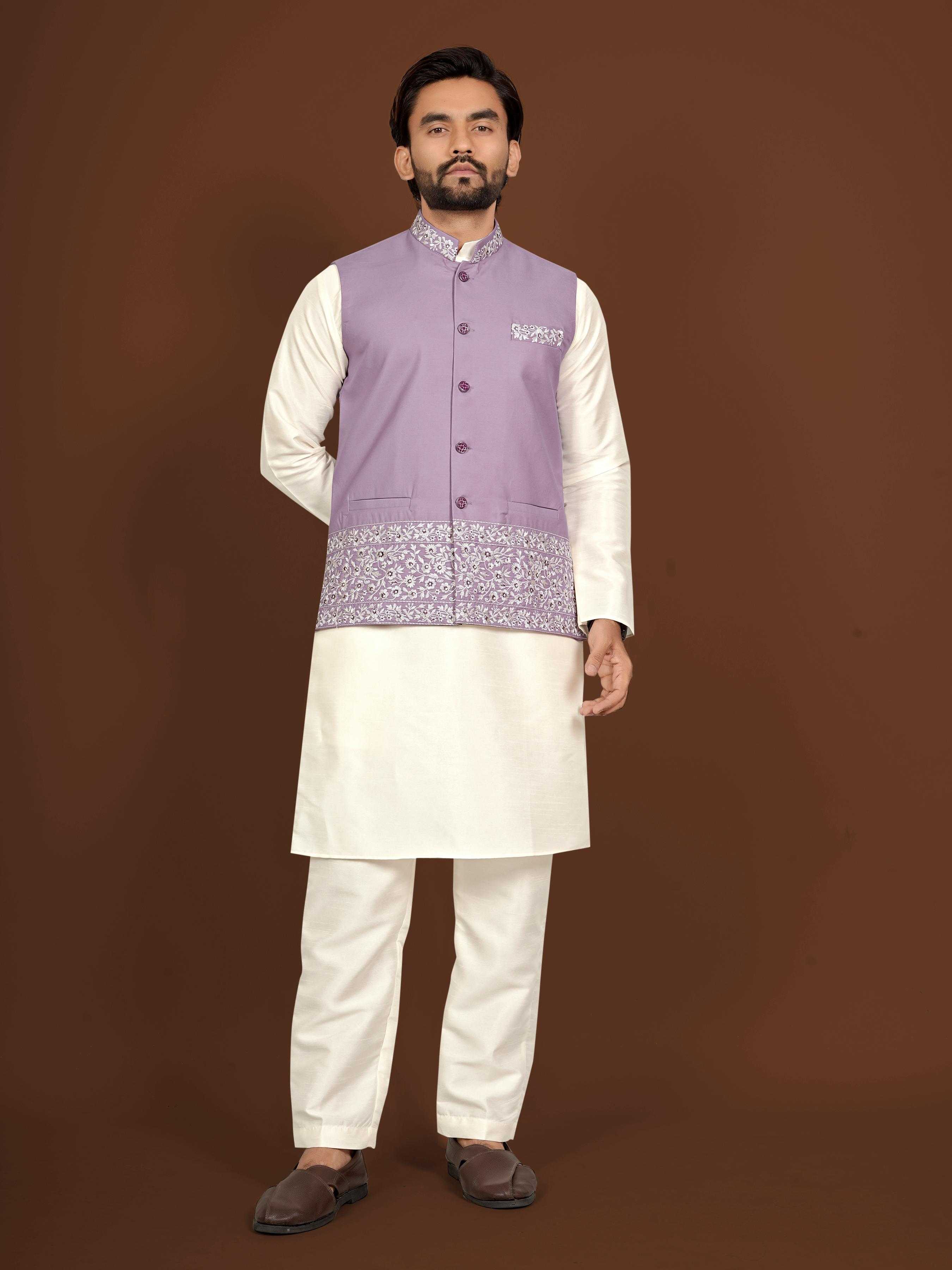 YNF Wholesale Silk Mens Kurta Pyjama KESH747 AAGAMAN | Surat Manufacturer