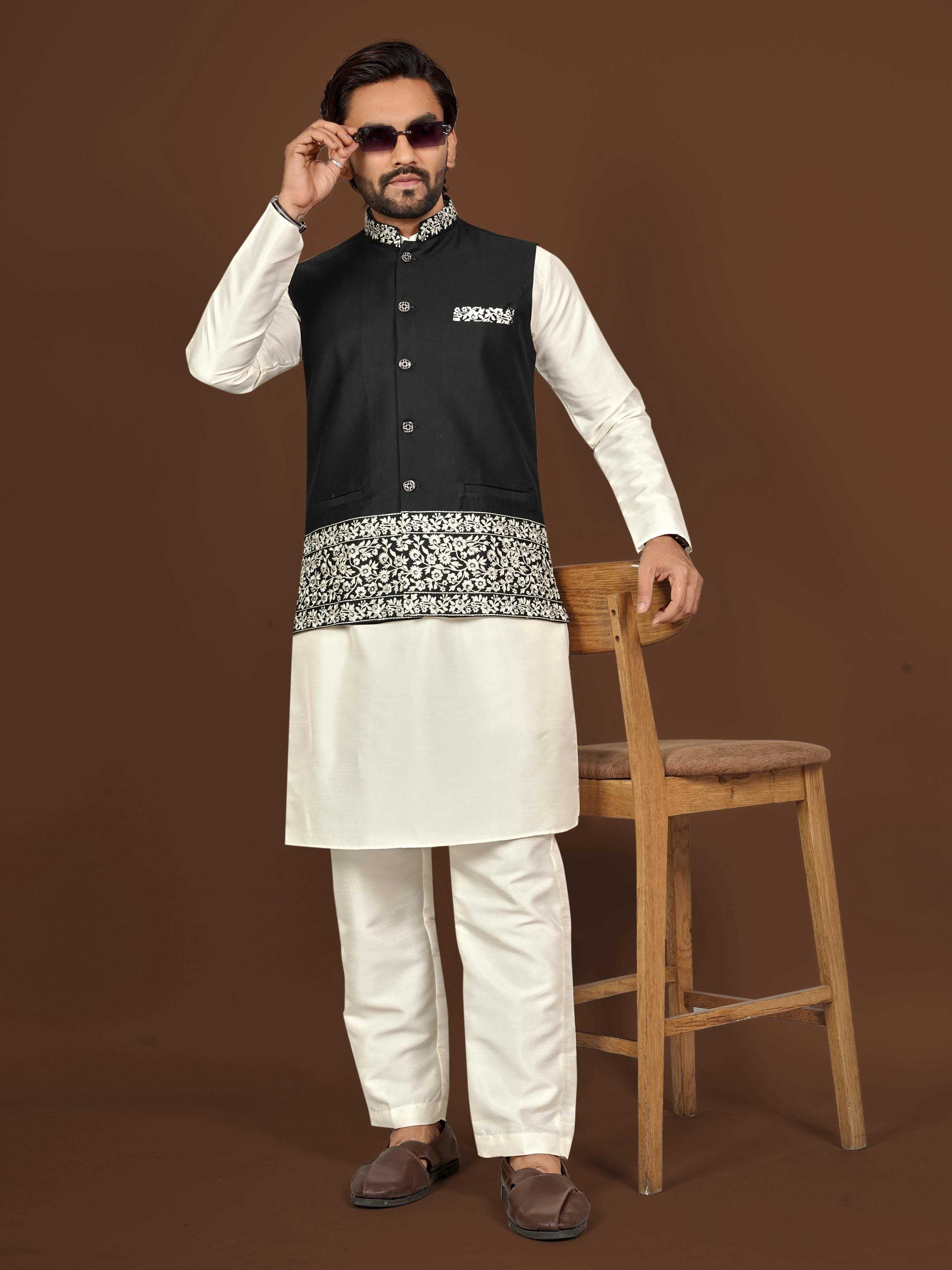 YNF Wholesale Silk Mens Kurta Pyjama KESH747 AAGAMAN | Surat Manufacturer