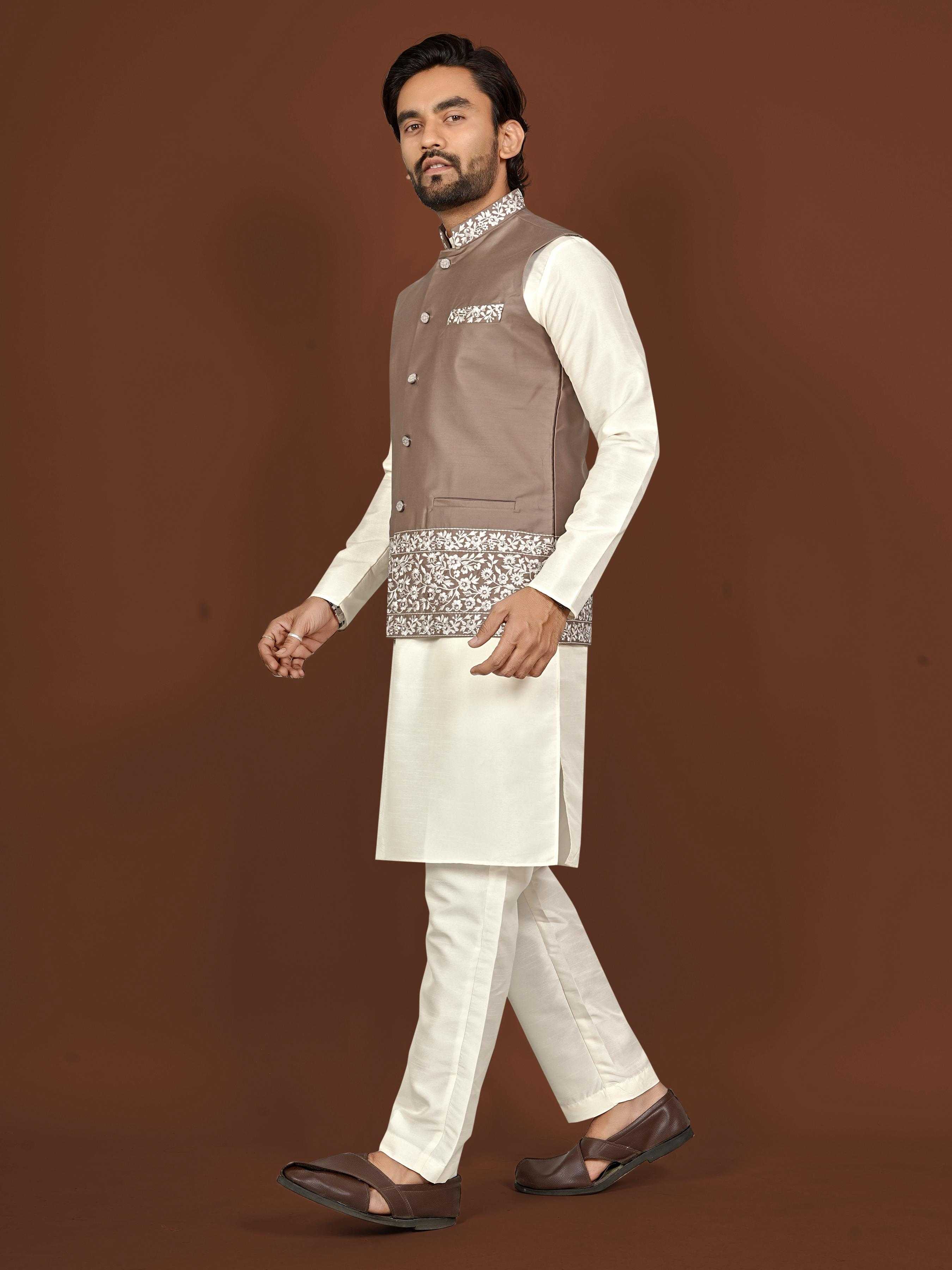 YNF Wholesale Silk Mens Kurta Pyjama KESH747 AAGAMAN | Surat Manufacturer