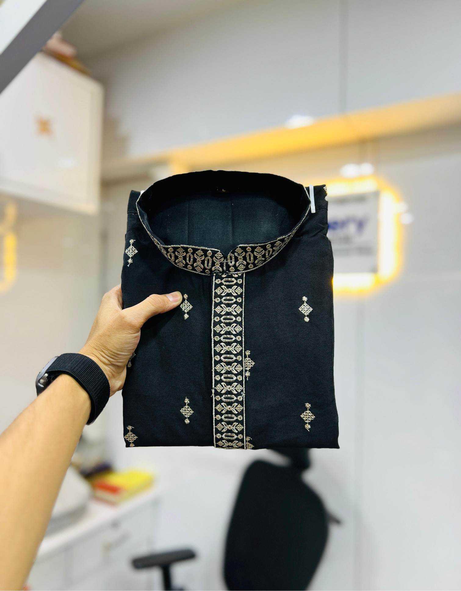 YNF Wholesale Silk Mens Kurta Pyjama KESH747 SUVARN | Surat Manufacturer