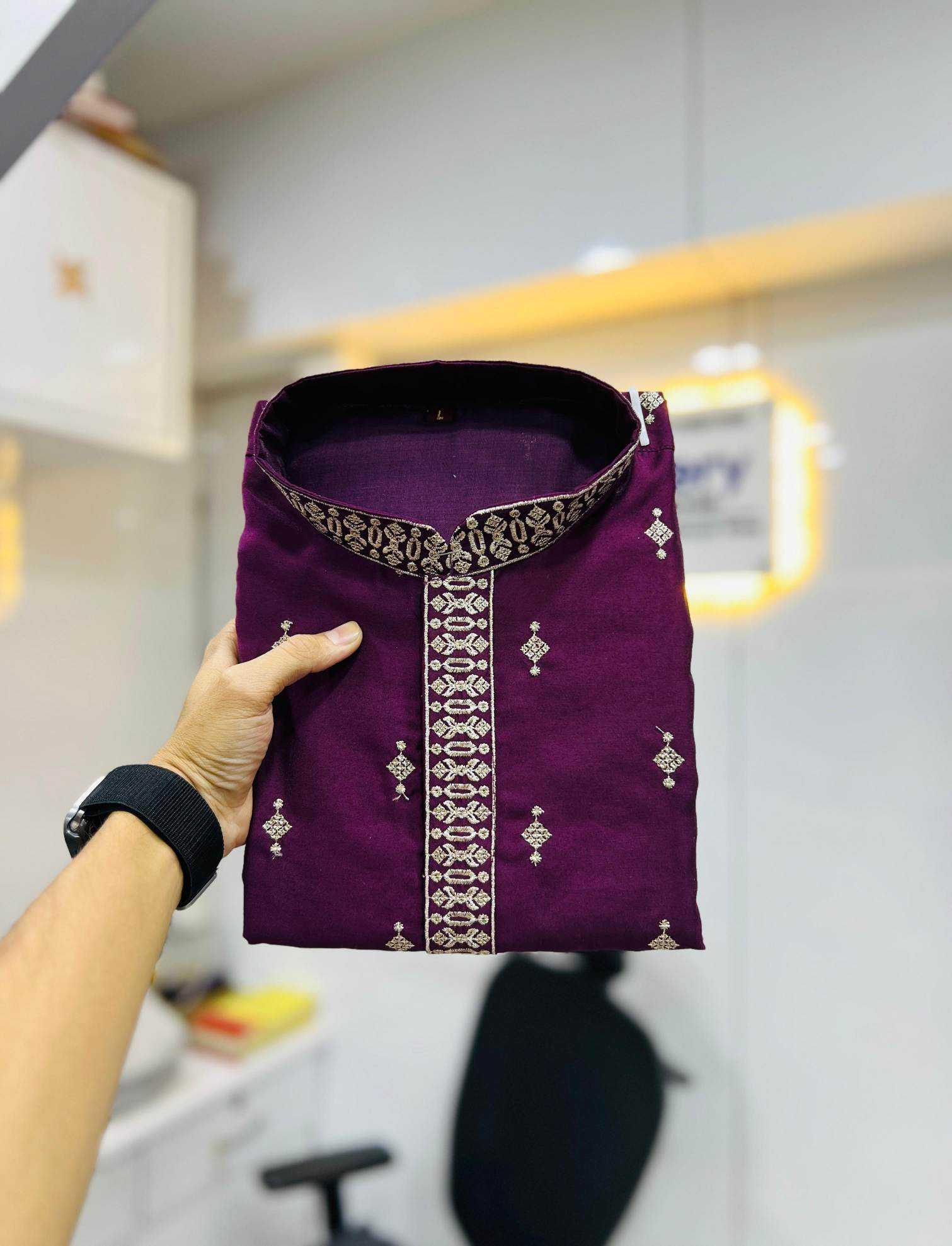 YNF Wholesale Silk Mens Kurta Pyjama KESH747 SUVARN | Surat Manufacturer