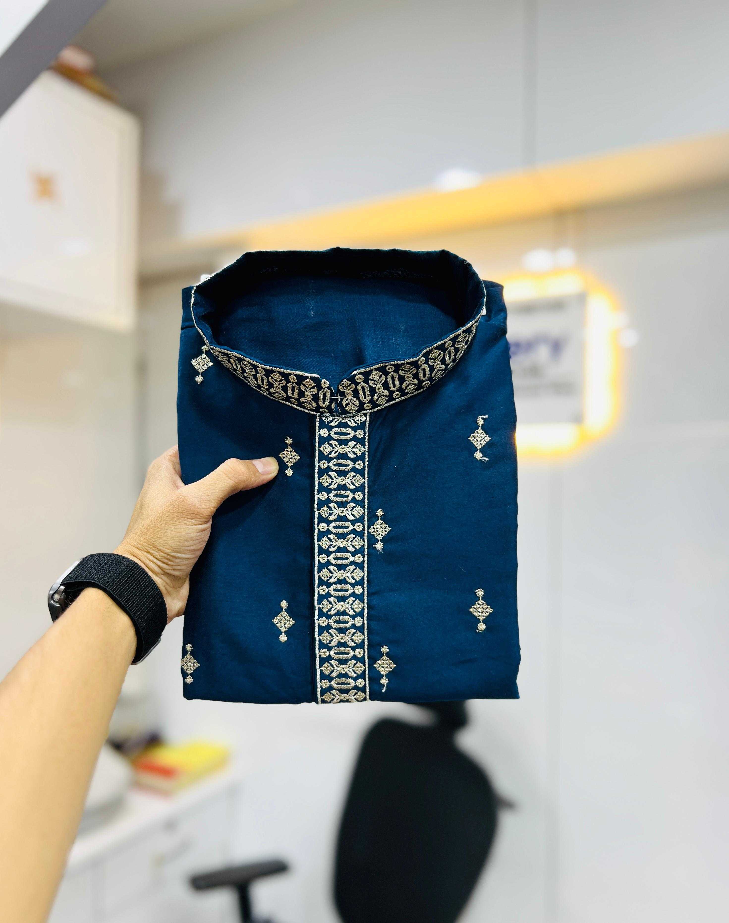 YNF Wholesale Silk Mens Kurta Pyjama KESH747 SUVARN | Surat Manufacturer