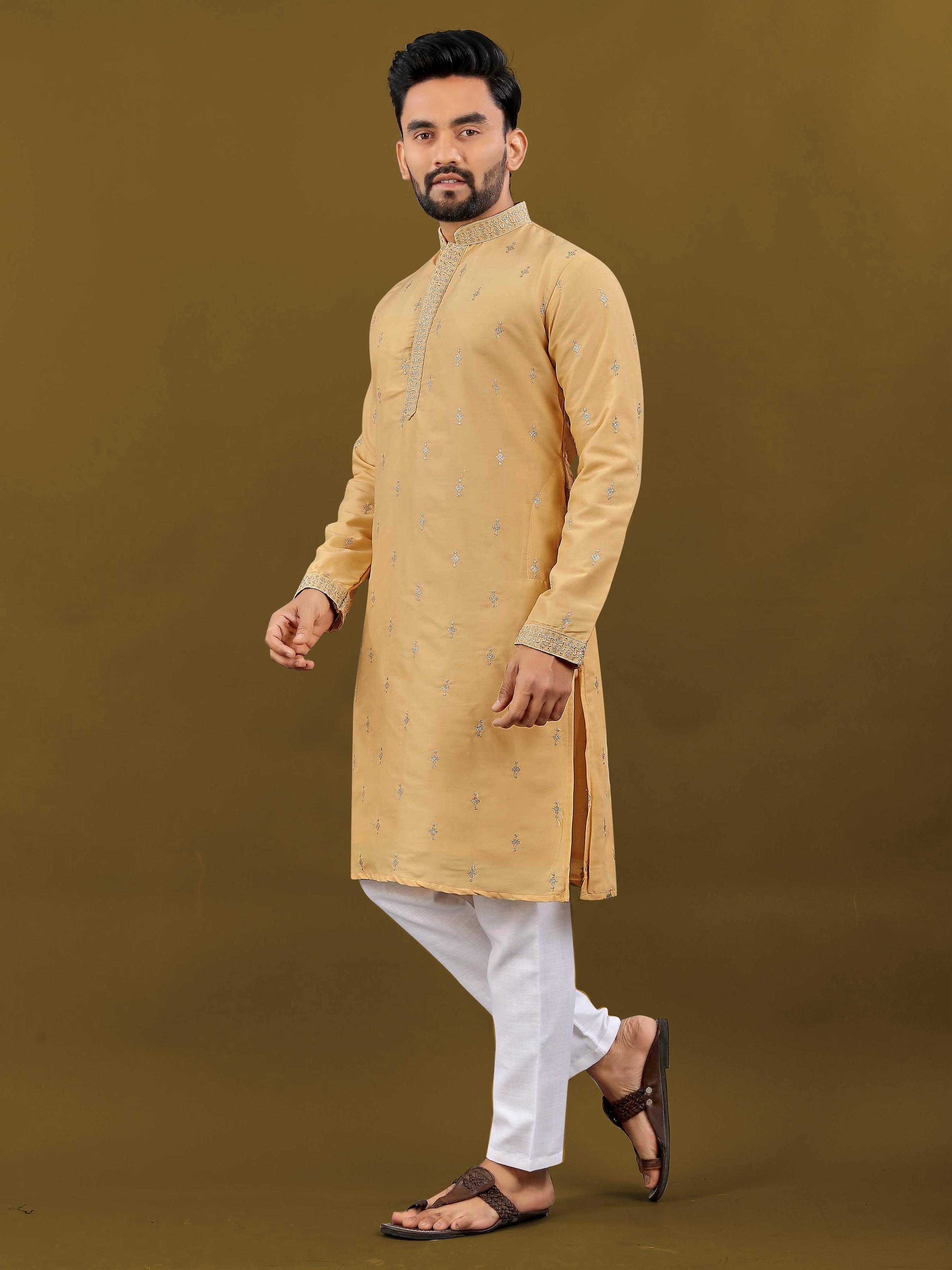 YNF Wholesale Silk Mens Kurtas KESH747 SUVARN | Surat Manufacturer