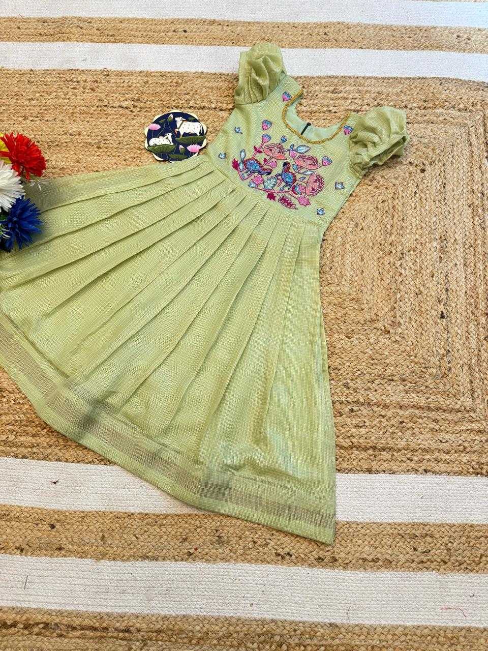 YNF Wholesale Soft Kota Embroidered Frock RIN235 Fancy Neck | Surat Manufacturer