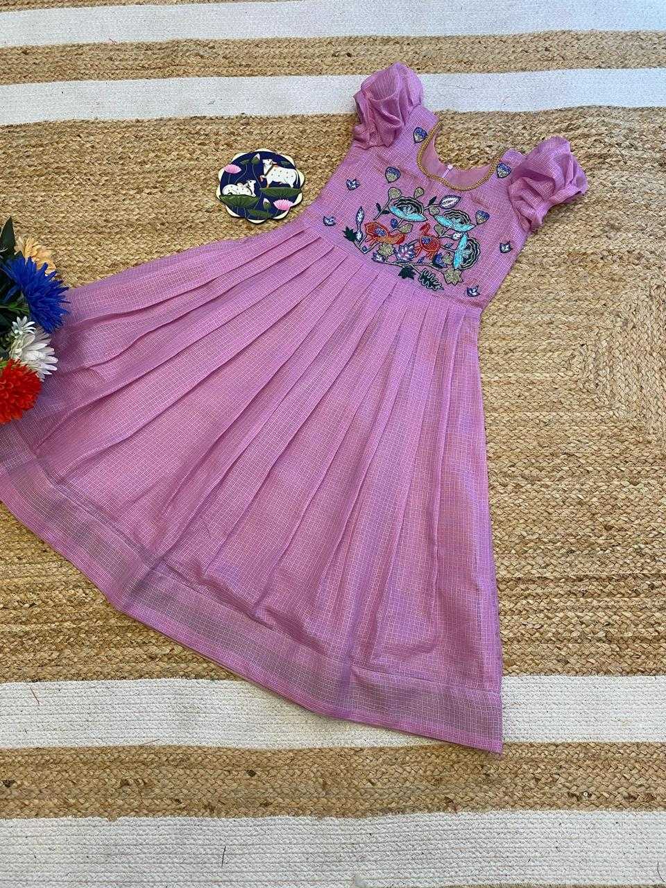 YNF Wholesale Soft Kota Embroidered Frock RIN235 Fancy Neck | Surat Manufacturer