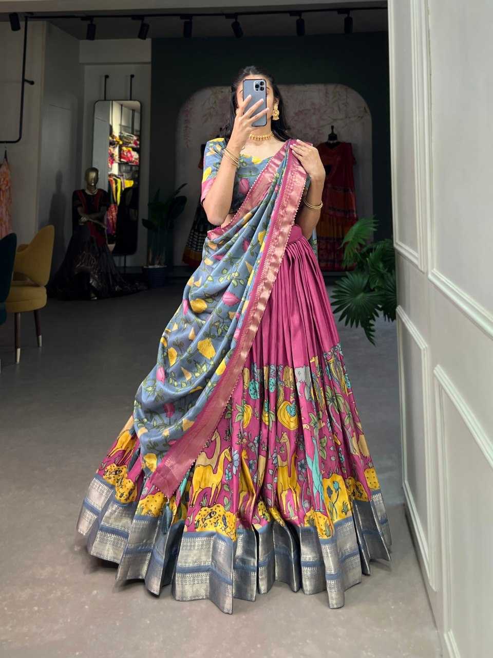 YNF Wholesale Tussar Silk Traditional Lehenga KESH173 HELLY | Surat Manufacturer