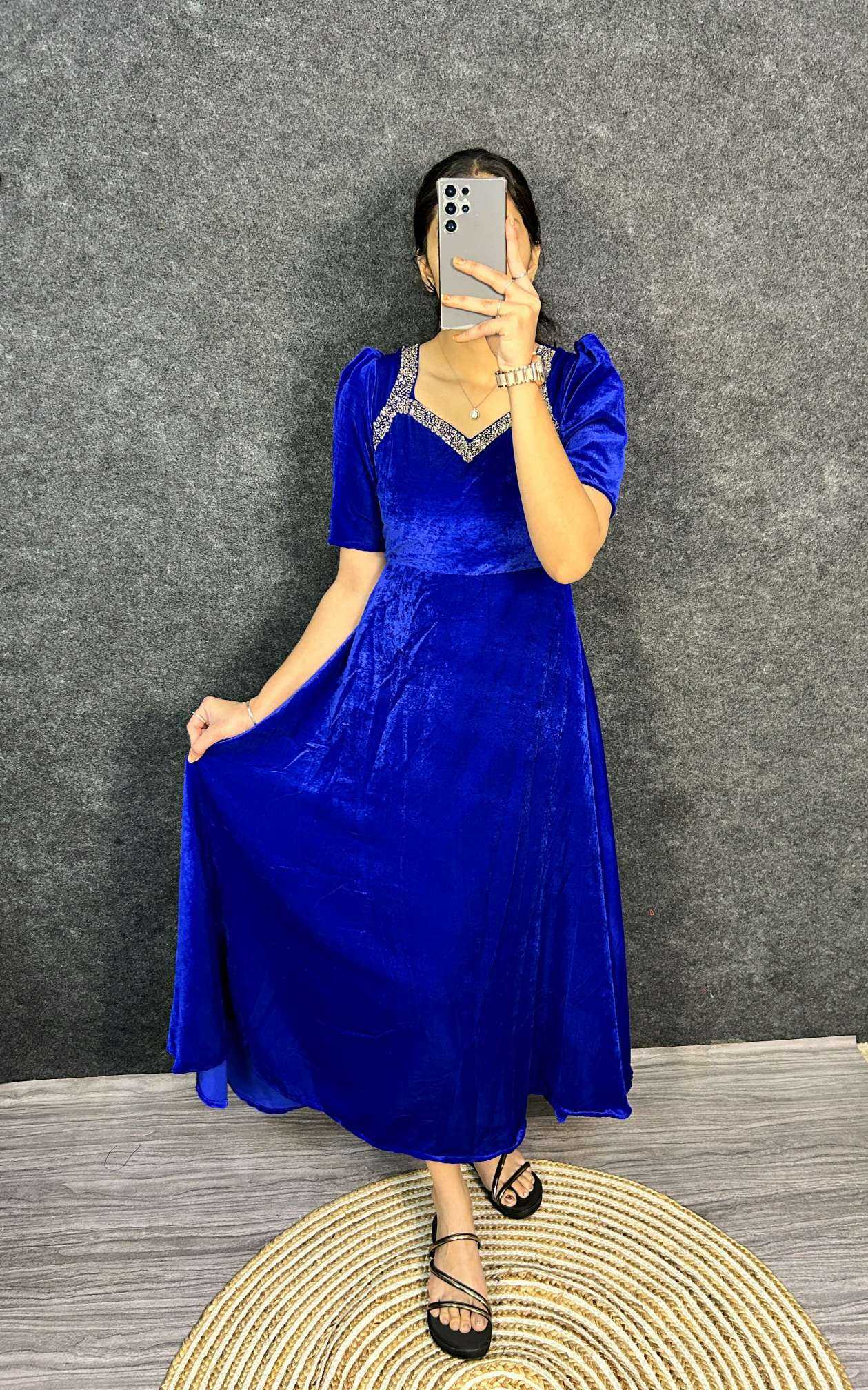 YNF Wholesale Velvet Party Gowns RIN214 Ailiya | Surat Manufacturer