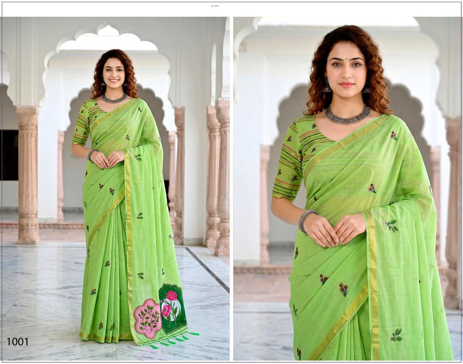 YNF Wholesale Cotton Fancy Sarees  | Surat Manufacturer