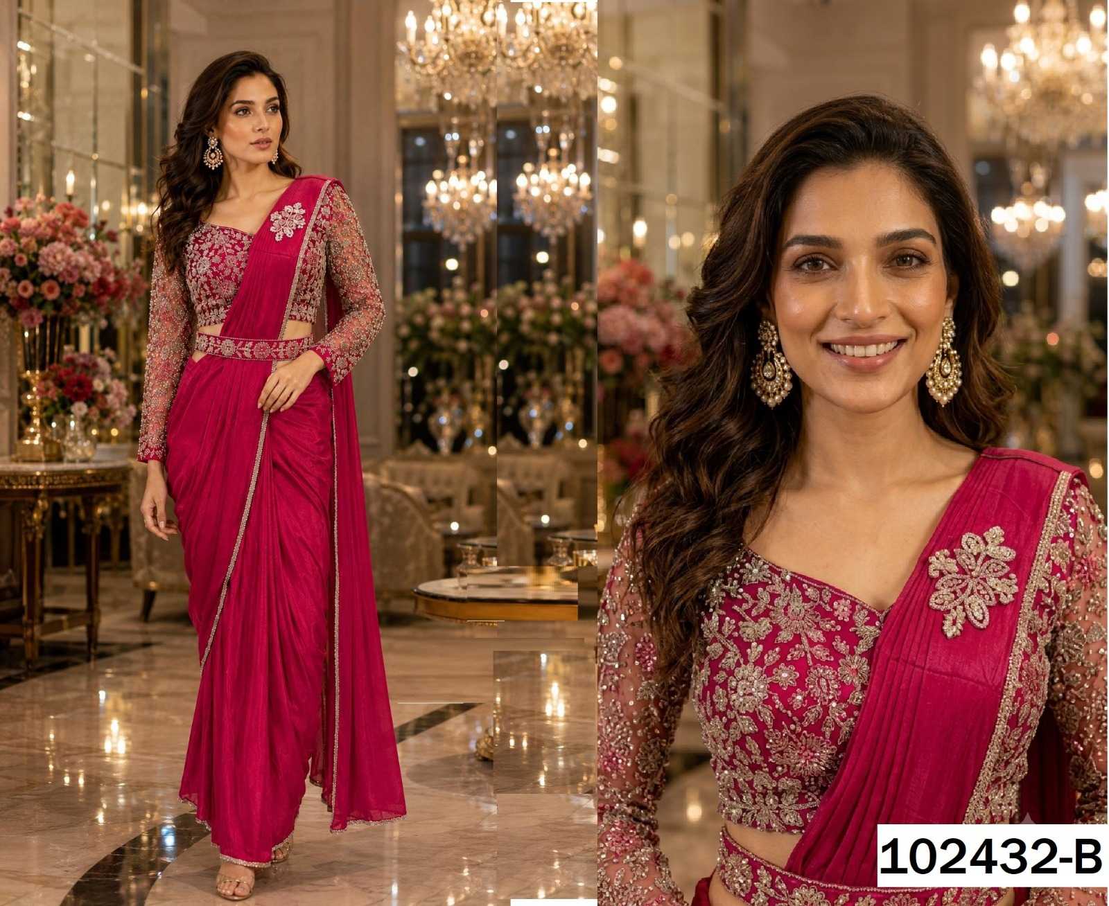YNF Wholesale Lycra Ready To Wear Sarees  | Surat Manufacturer