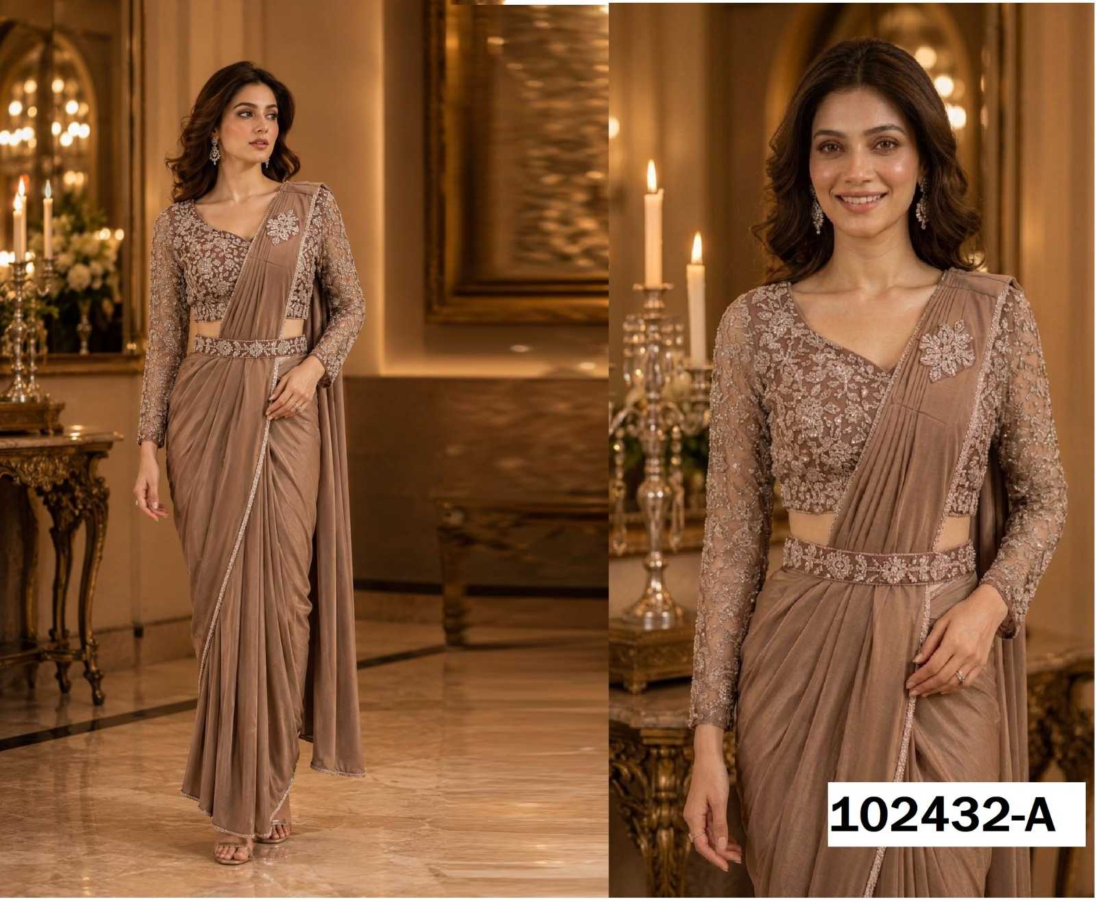 YNF Wholesale Lycra Ready To Wear Sarees  | Surat Manufacturer