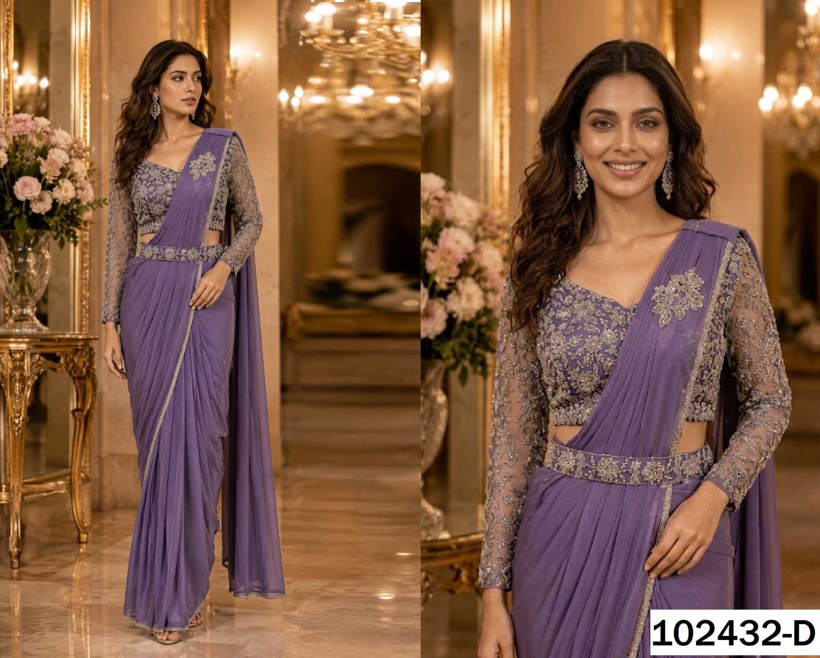 YNF Wholesale Lycra Ready To Wear Sarees  | Surat Manufacturer