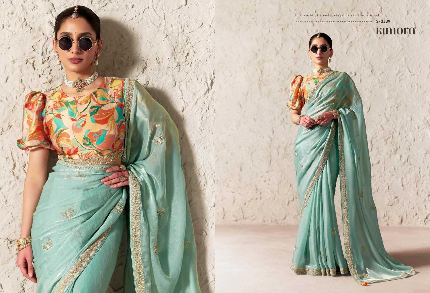 YNF Wholesale Tissue Party Wear Sarees  | Surat Manufacturer