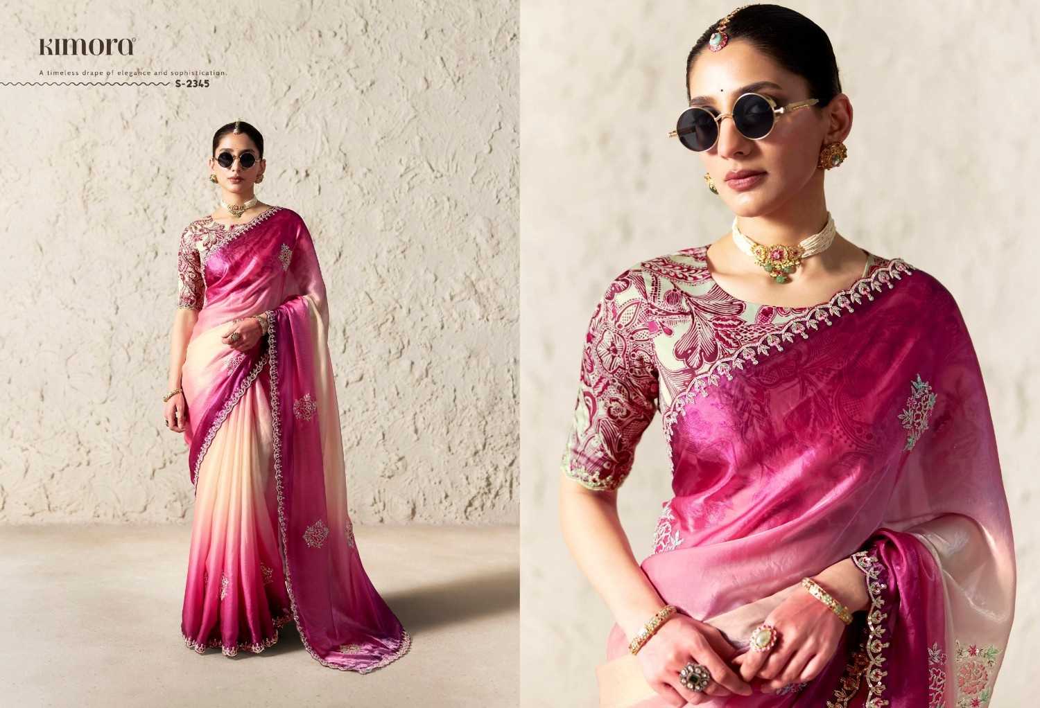YNF Wholesale Tissue Party Wear Sarees  | Surat Manufacturer