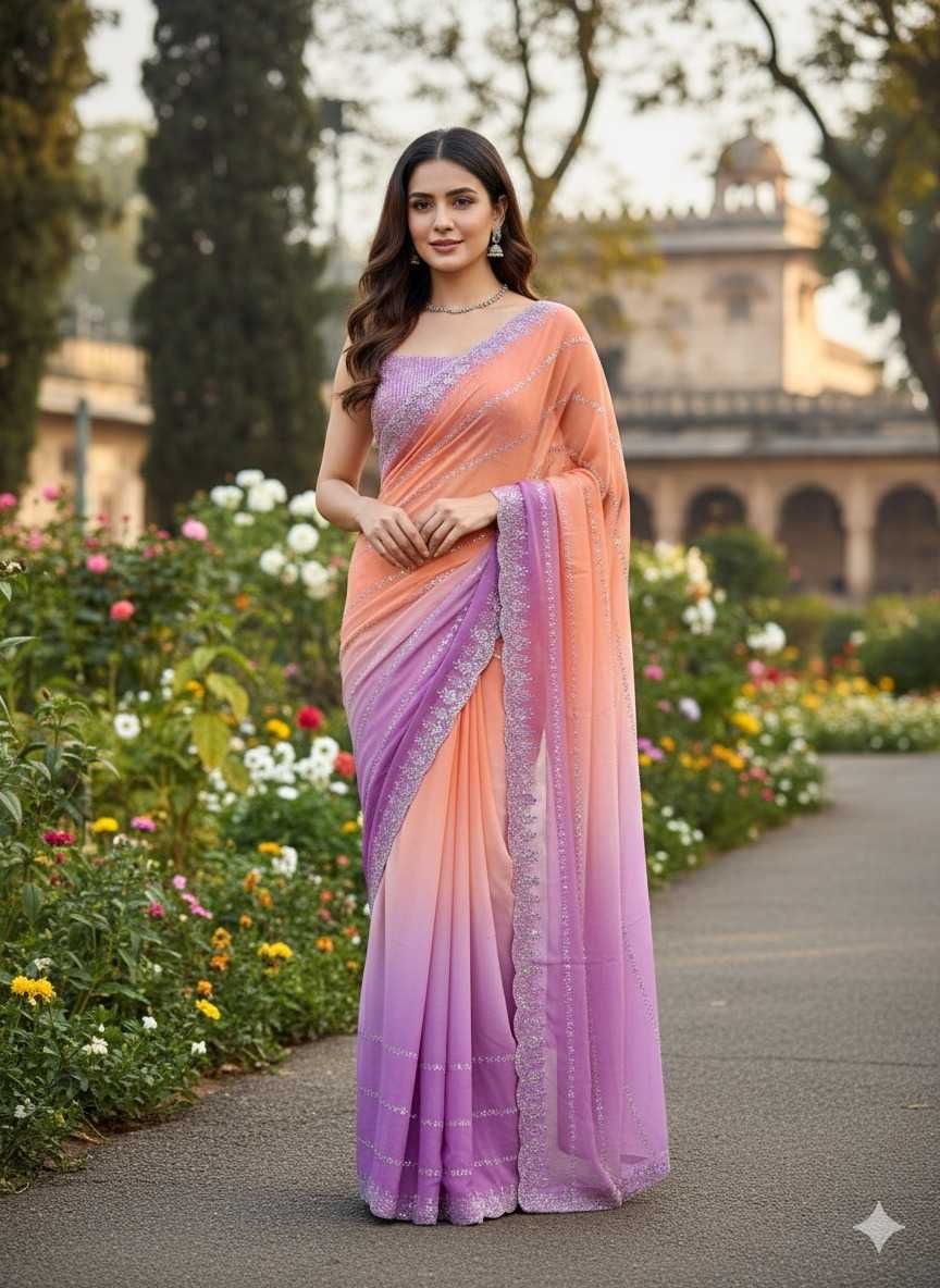YNF Wholesale Georgette Georgette Sarees  | Surat Manufacturer