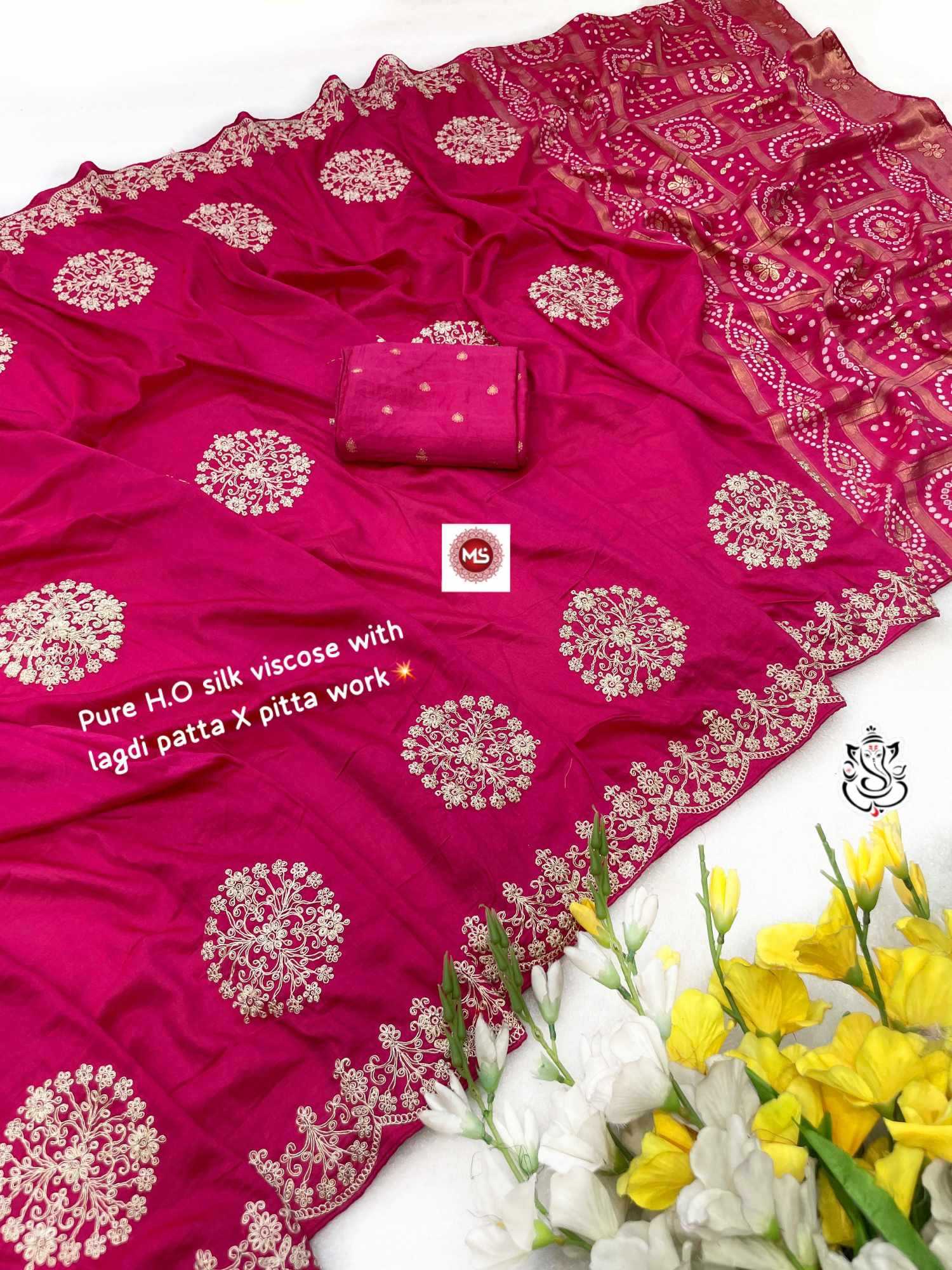 YNF Wholesale Pure Silk Brocade Sarees  | Surat Manufacturer