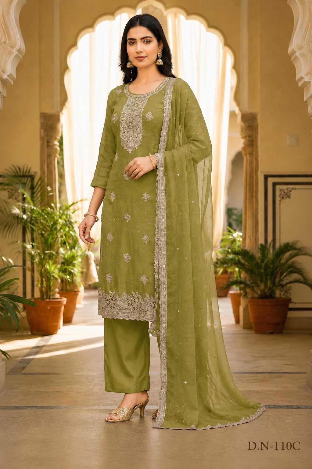 YNF Wholesale Crunchi Embroidery Suits  | Surat Manufacturer