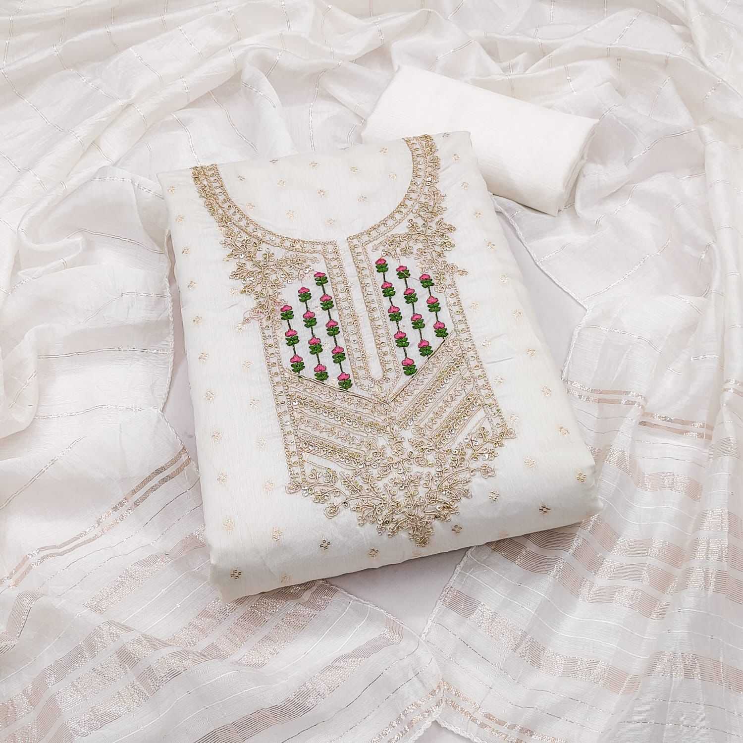 YNF Wholesale Chanderi Soft Ladies Suits  | Surat Manufacturer