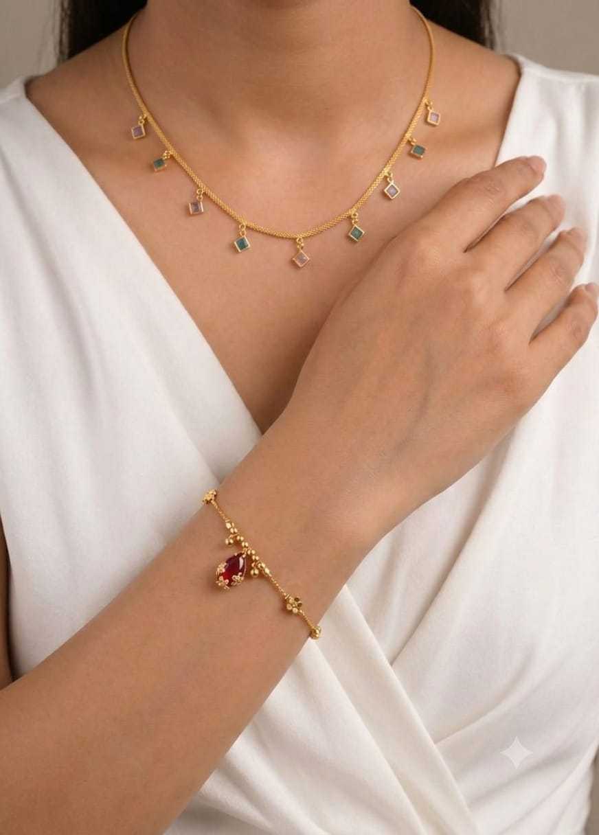YNF Wholesale Brass Antique Necklaces Set  | Surat Manufacturer
