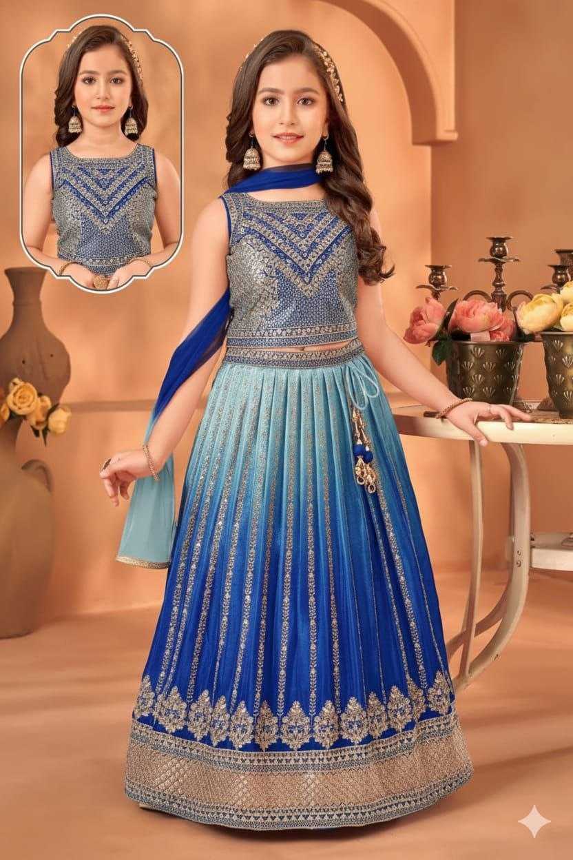 YNF Wholesale Chinon Silk Kids Lehenga  | Surat Manufacturer