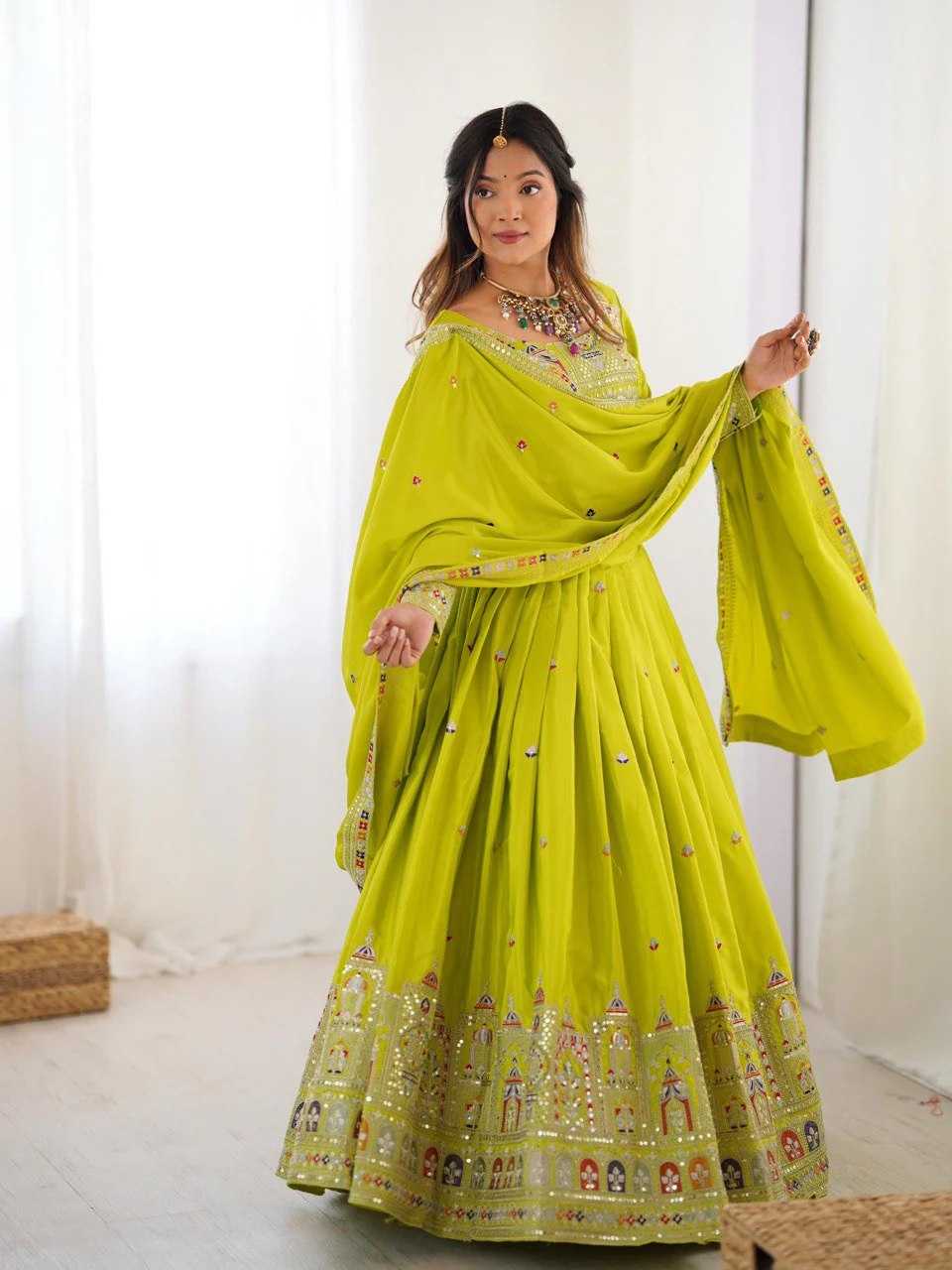 YNF Wholesale Chinon Fancy Lehenga  | Surat Manufacturer