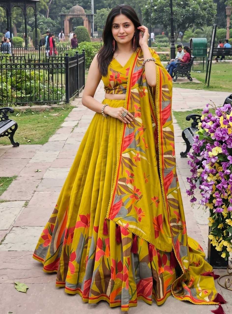 YNF Wholesale Tussar Silk Fancy Lehenga  | Surat Manufacturer