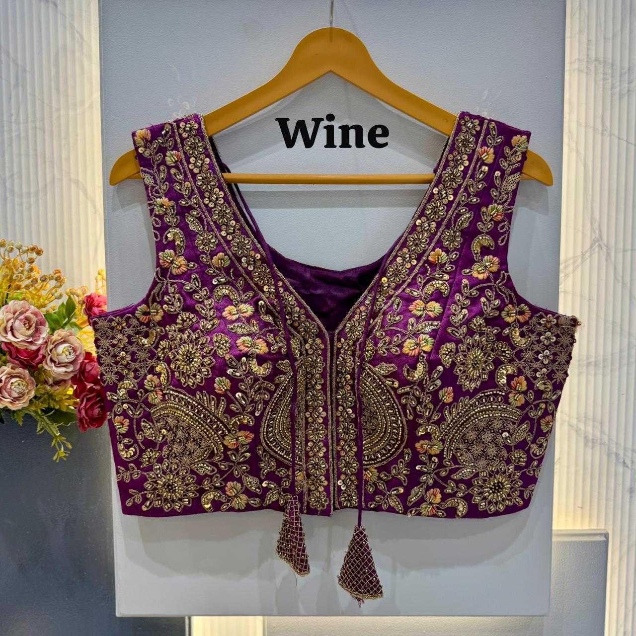 YNF Wholesale Pure Silk V-Neck Blouses  | Surat Manufacturer