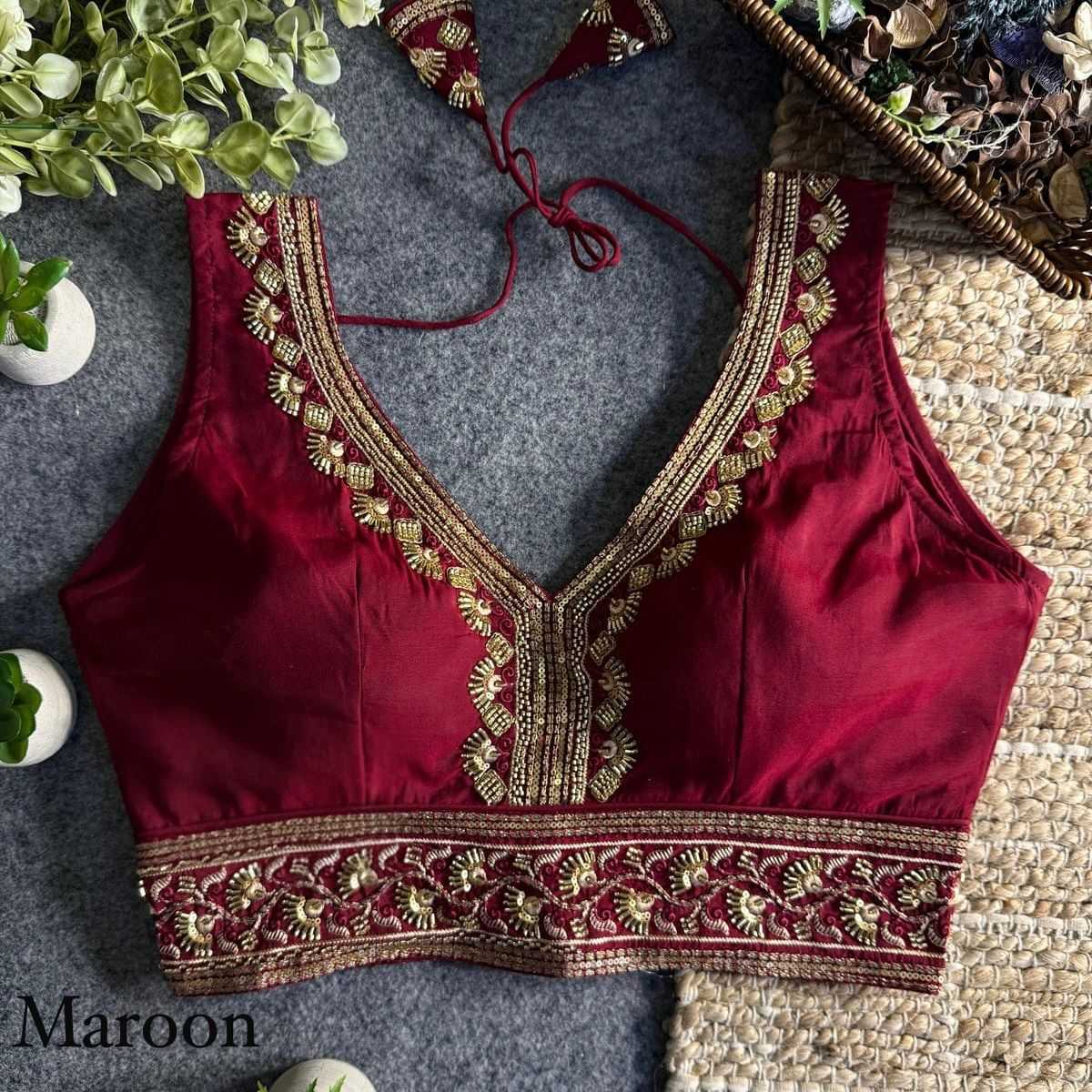 YNF Wholesale Heavy Roman Silk Blouse  | Surat Manufacturer