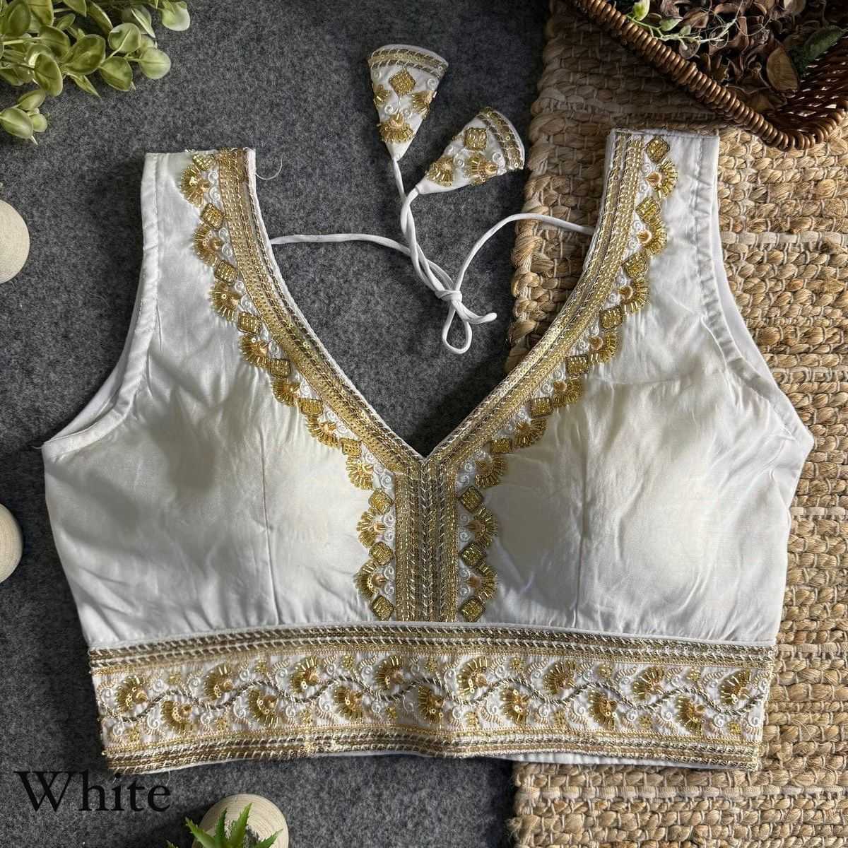 YNF Wholesale Heavy Roman Silk Blouse  | Surat Manufacturer