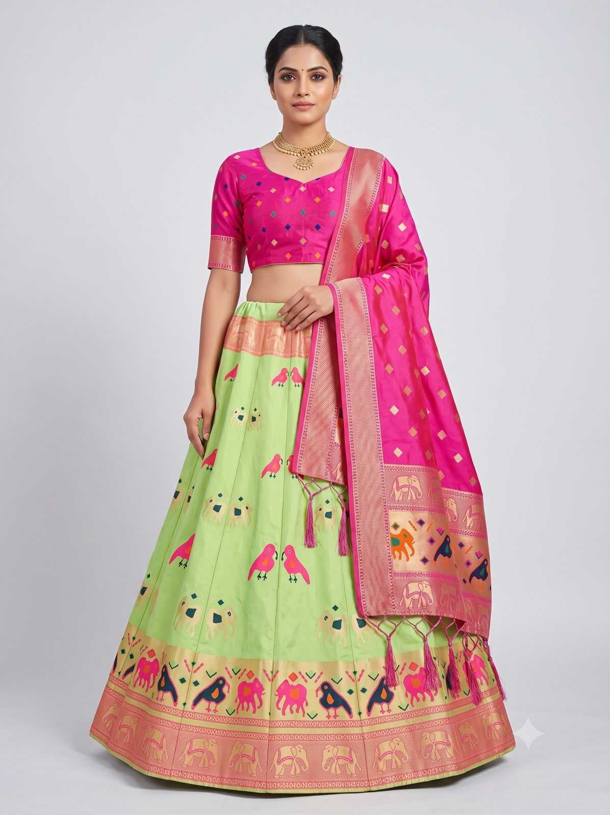 YNF Wholesale Banarasi Soft Silk Designer Lehenga  | Surat Manufacturer