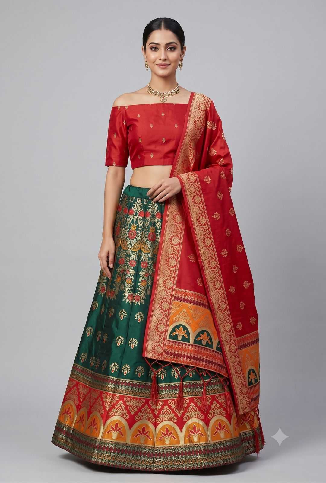 YNF Wholesale Banarasi Soft Silk Designer Lehenga  | Surat Manufacturer