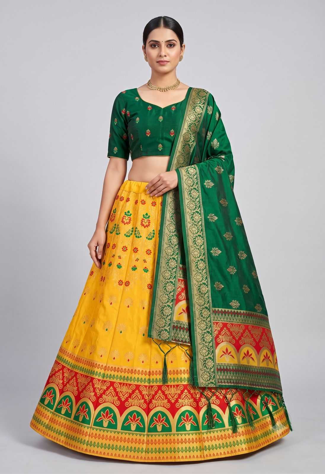 YNF Wholesale Banarasi Soft Silk Designer Lehenga  | Surat Manufacturer