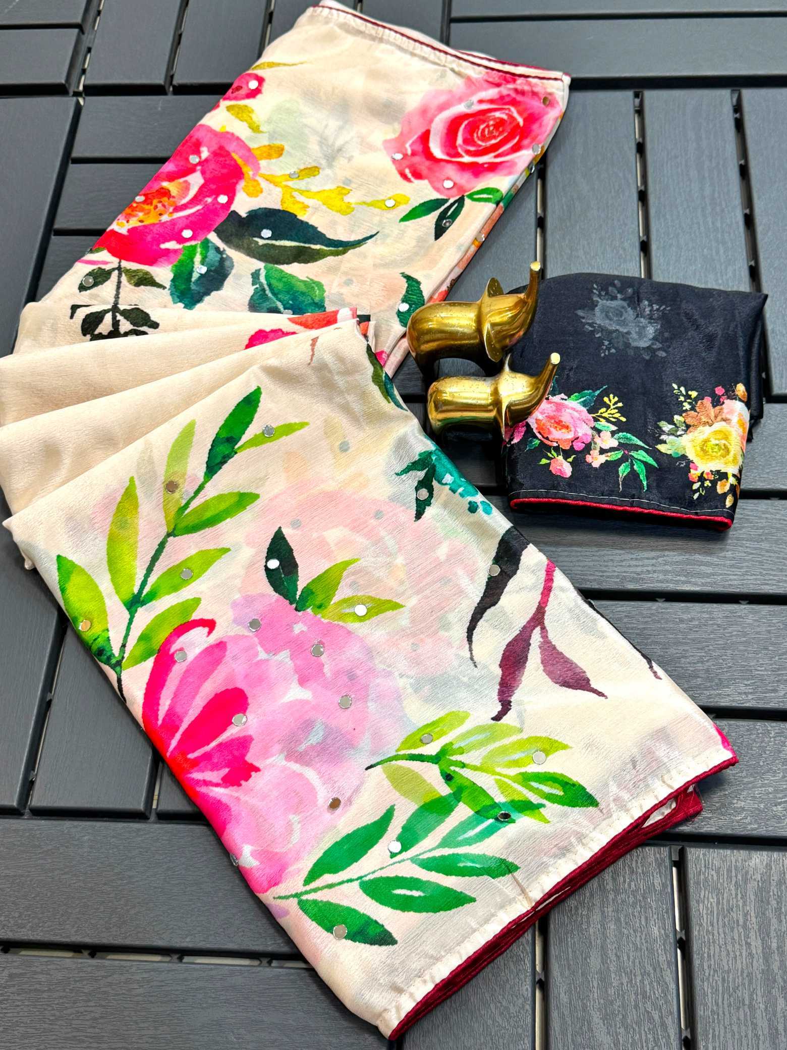 YNF Wholesale Chinon Designer Sarees  | Surat Manufacturer