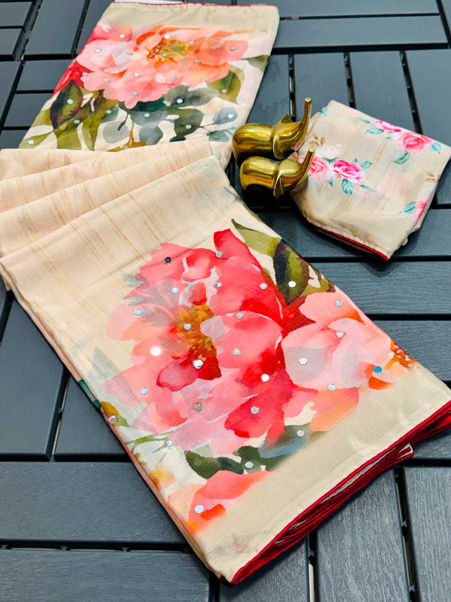 YNF Wholesale Chinon Designer Sarees  | Surat Manufacturer