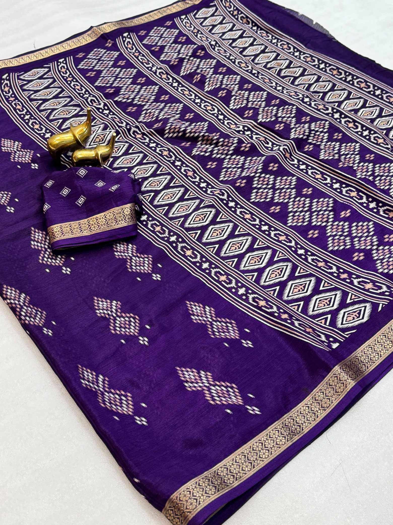 YNF Wholesale Chinon Silk Printed Silk Saree  | Surat Manufacturer