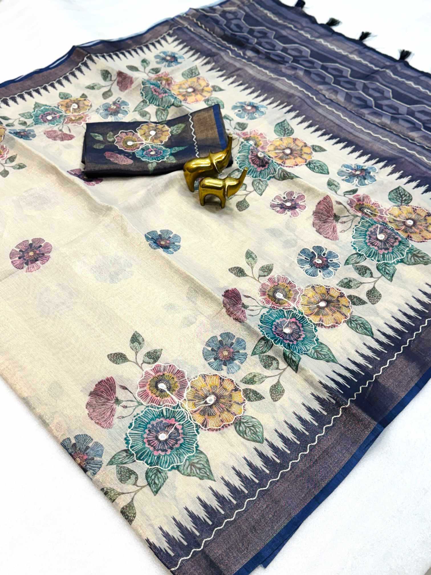 YNF Wholesale Tissue Branded Sarees  | Surat Manufacturer