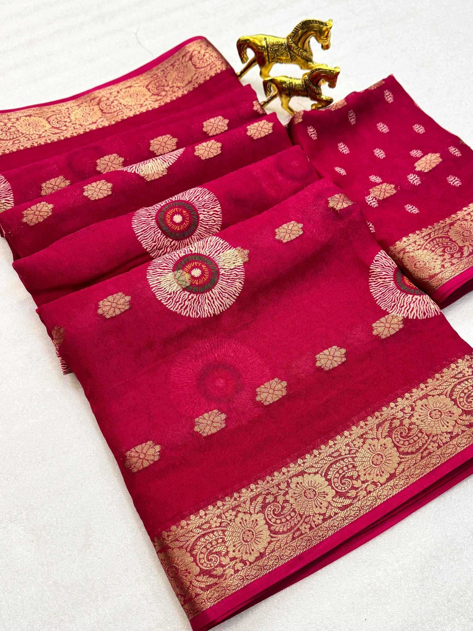 YNF Wholesale Jacquard Printed Sarees  | Surat Manufacturer