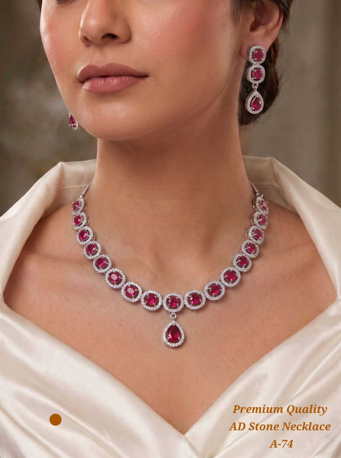 YNF Wholesale AD Diamond AD Diamond Necklace  | Surat Manufacturer