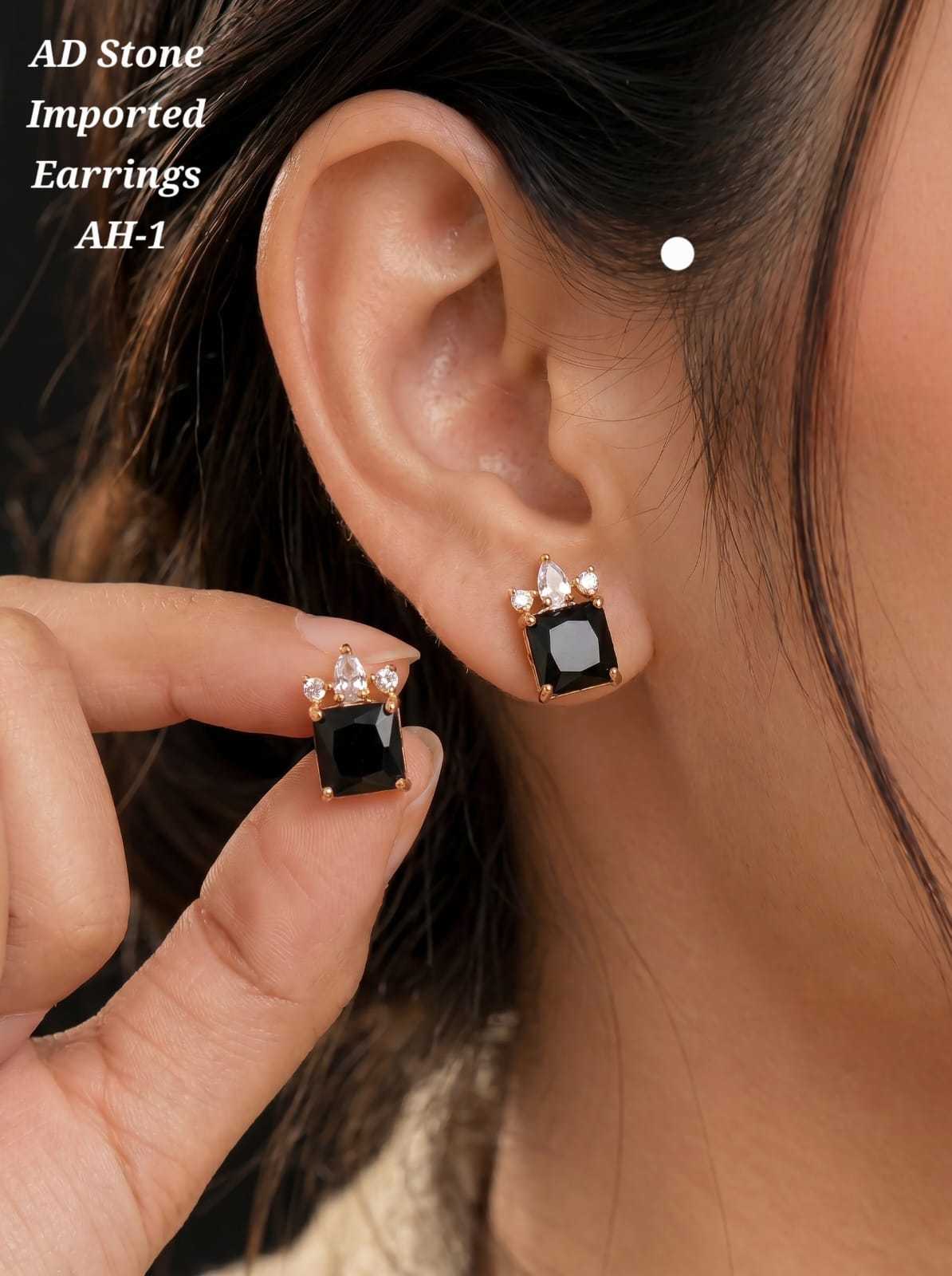 YNF Wholesale AD Diamond Stud Earrings  | Surat Manufacturer